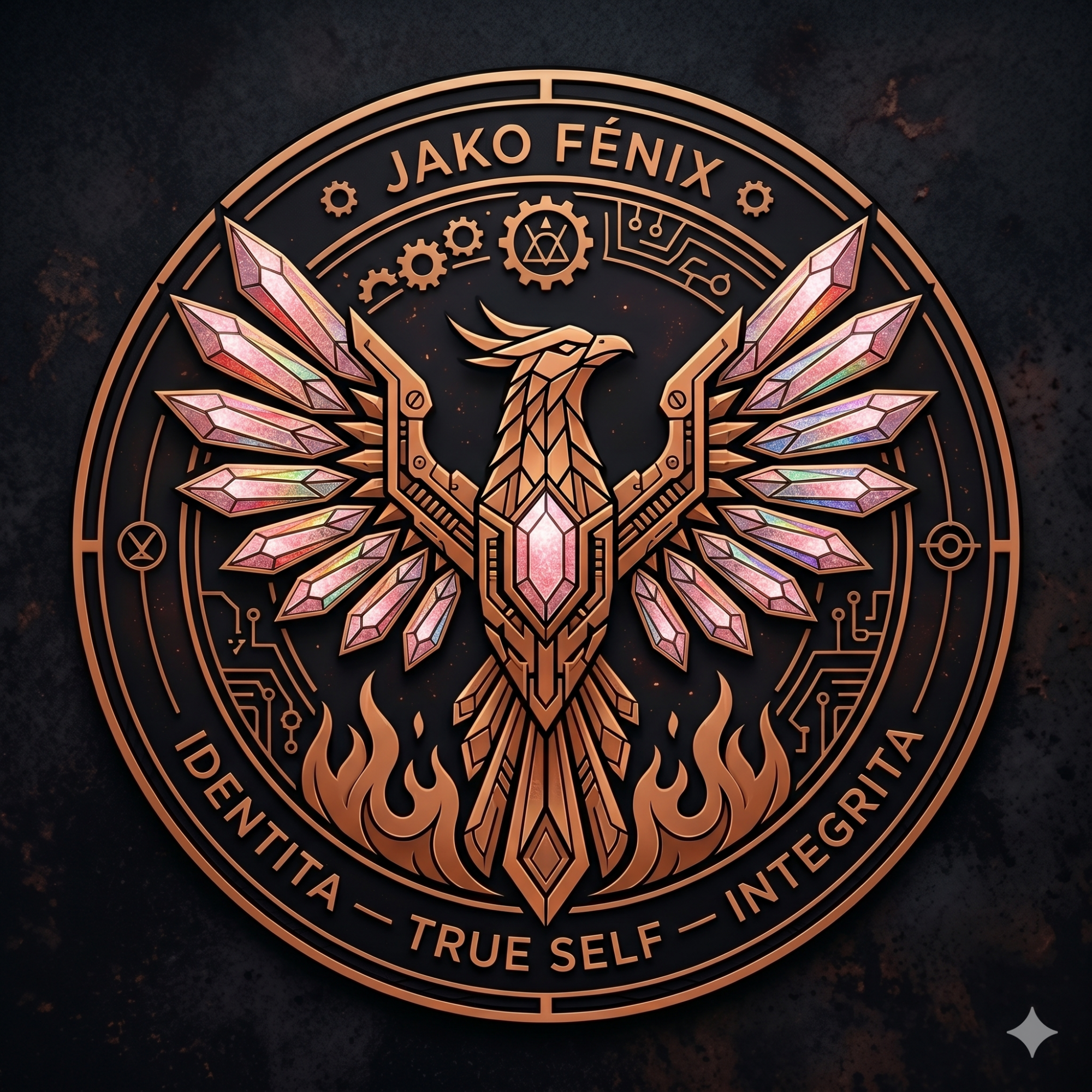 Logo Projekt Jako Fénix – Archetypální pečeť znovuzrození a integrity